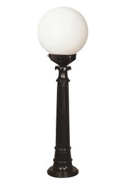 Opviq Lámpara de Suelo de Exterior Negro y Blanco